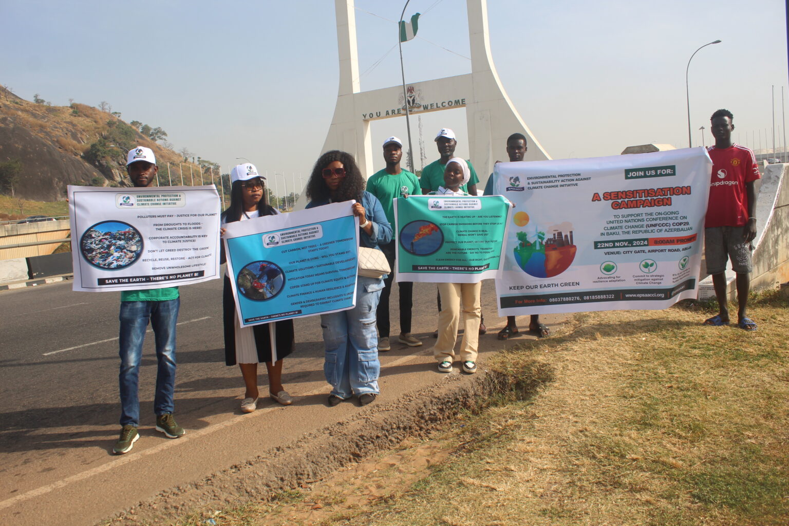 Climate Change Sensitisation and Advocacy in FCT Abuja, November 2024.