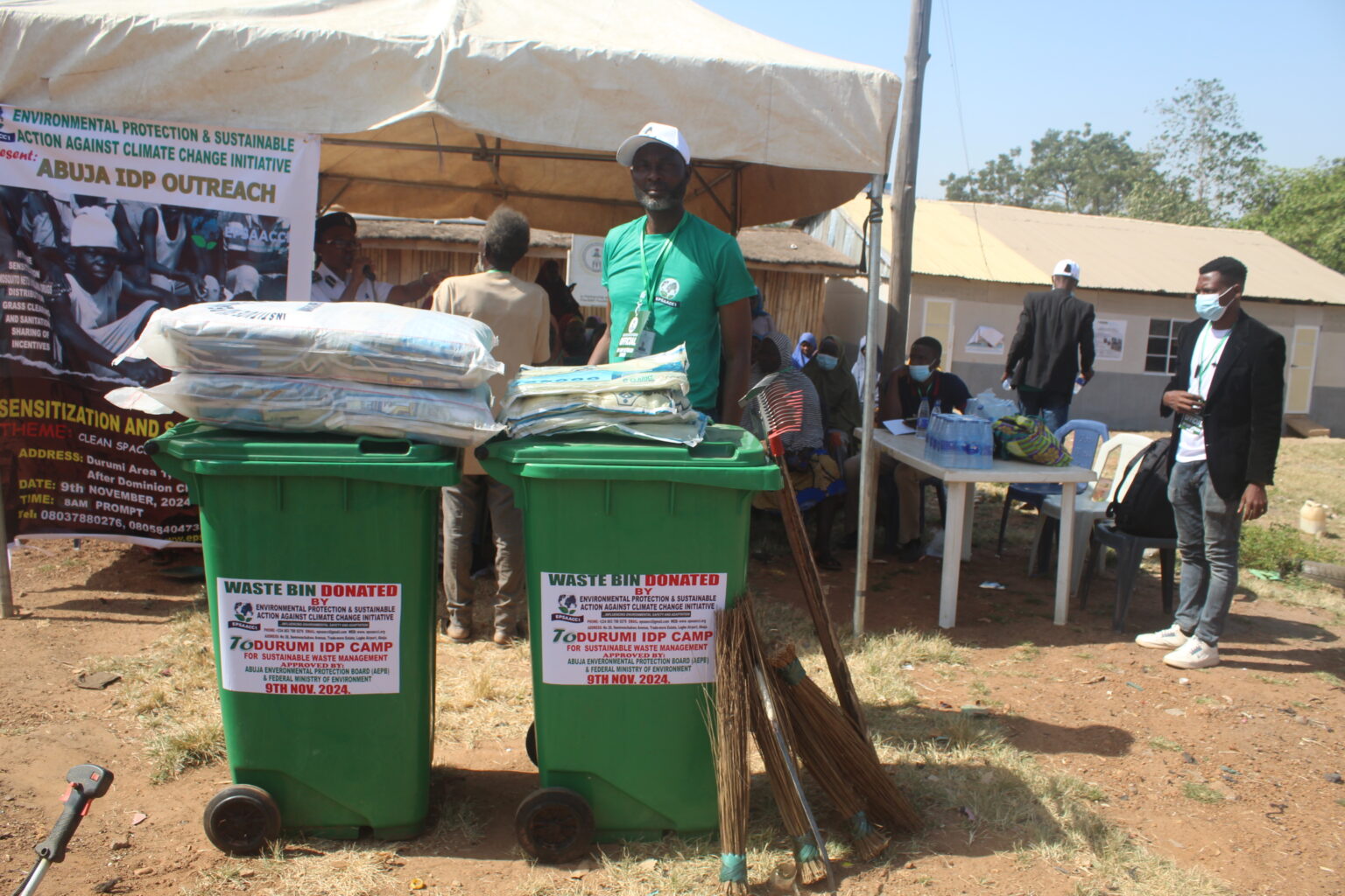 Durumi IDP Camp Environmental Sanitation and Sensitisation Program in Abuja, November 2024.